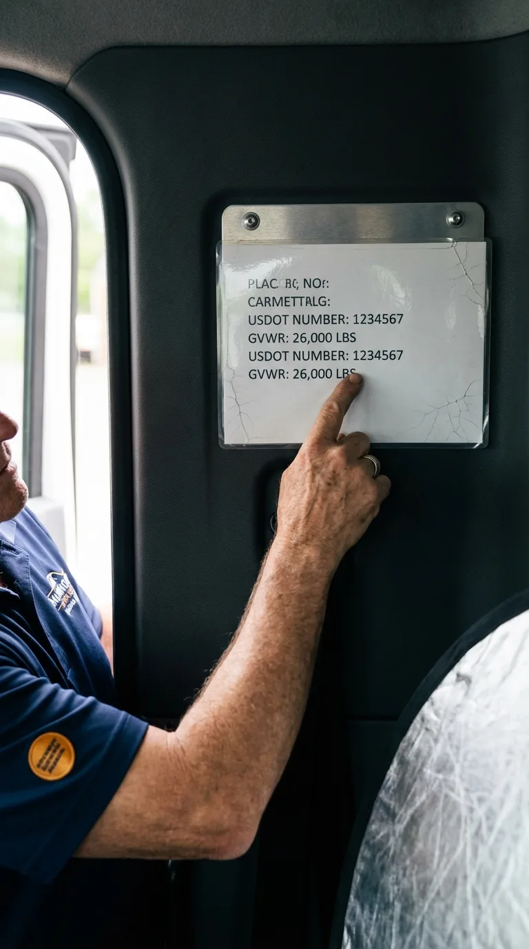 USDOT licensing placard verification in East Jordan